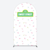 Lofaris Colorful Candy Sweet Street Birthday Arch Backdrop